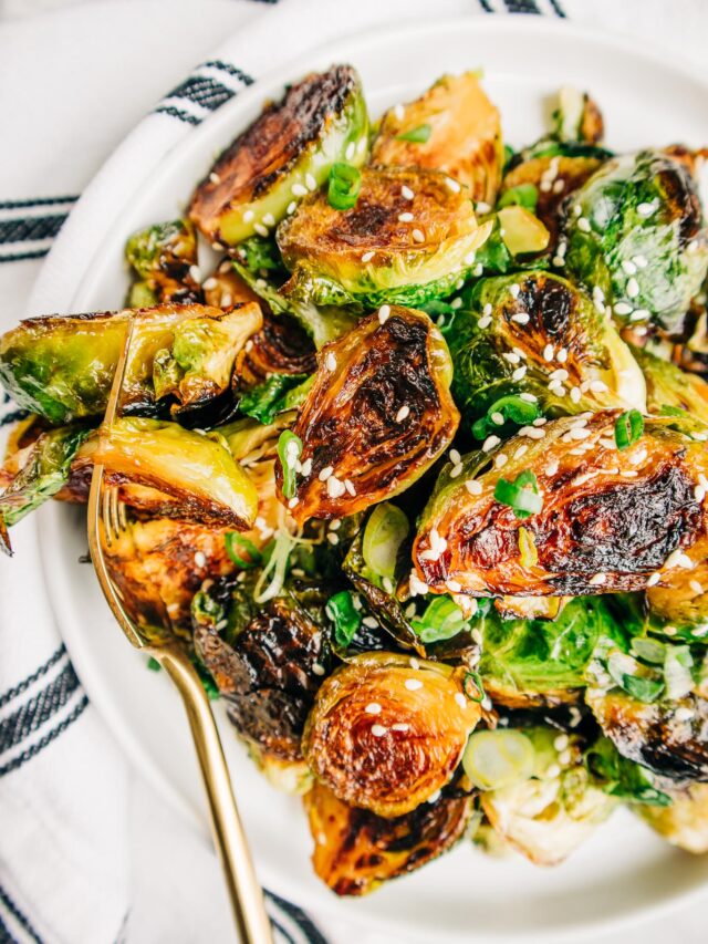 Maple Soy Brussels Sprouts BEYOND THE NOMS