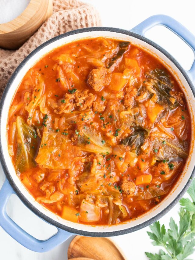 Instant Pot Stuffed Cabbage Sausage Soup BEYOND THE NOMS