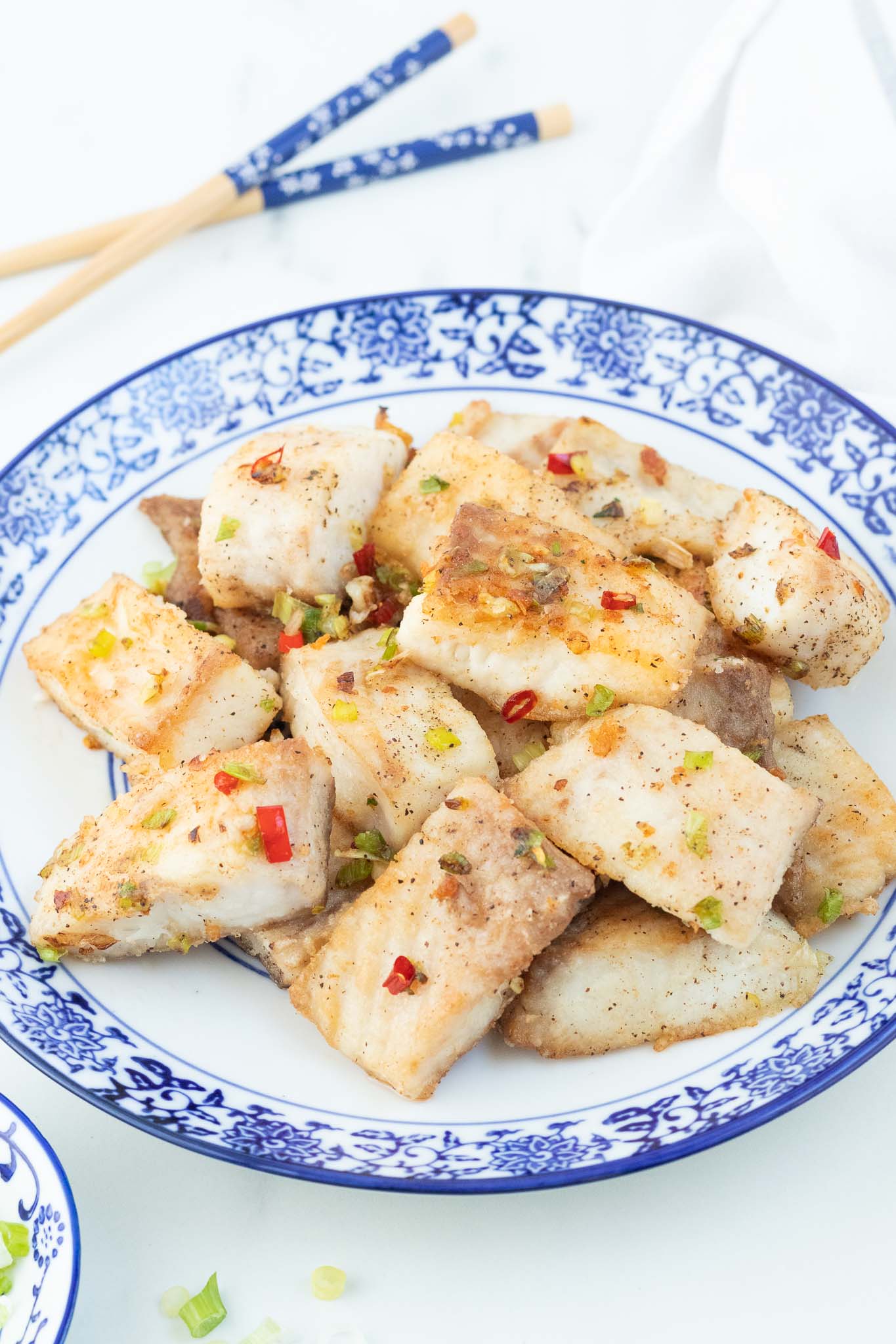 Chinese Salt and Pepper Fried Fish Fillet - BEYOND THE NOMS