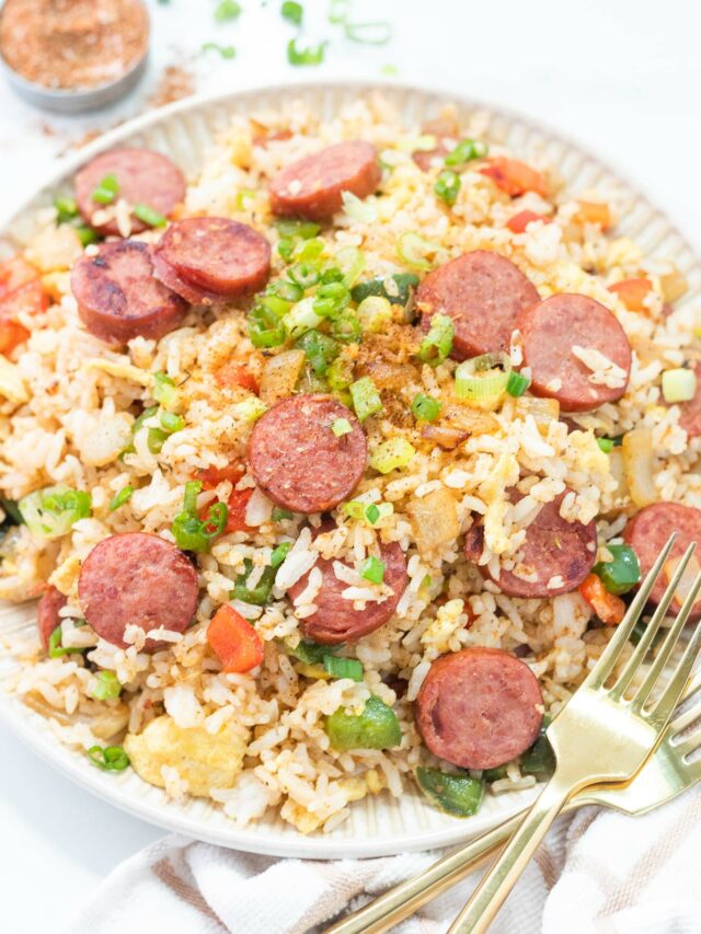 Kielbasa Cajun Fried Rice BEYOND THE NOMS